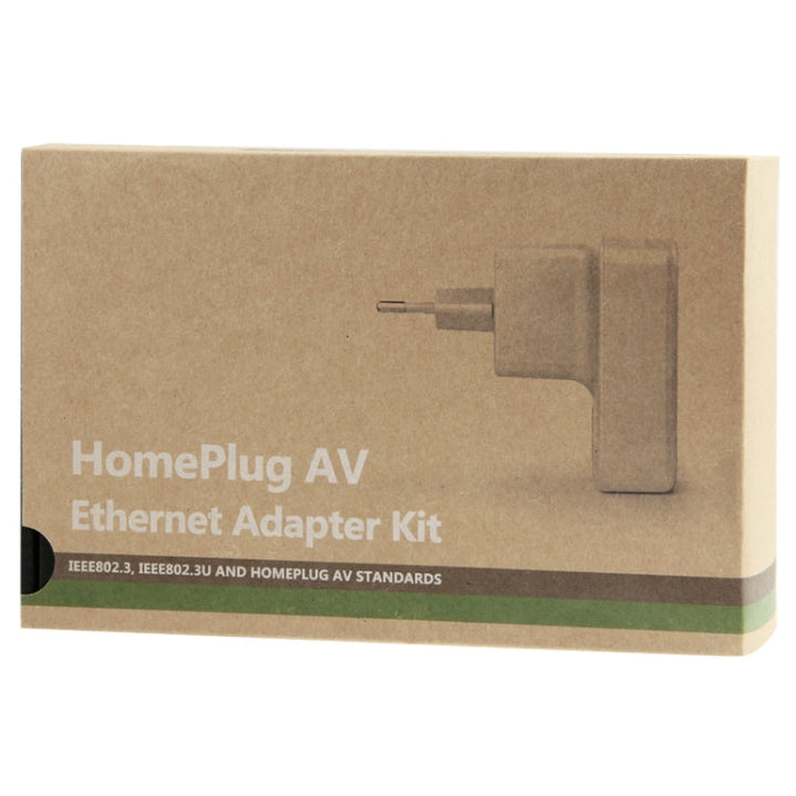 Lisslune | 2 PCS 500Mbps Powerline Network Mini Homeplug AV Ethernet Bridge, 7HP150, EU Plug (White)