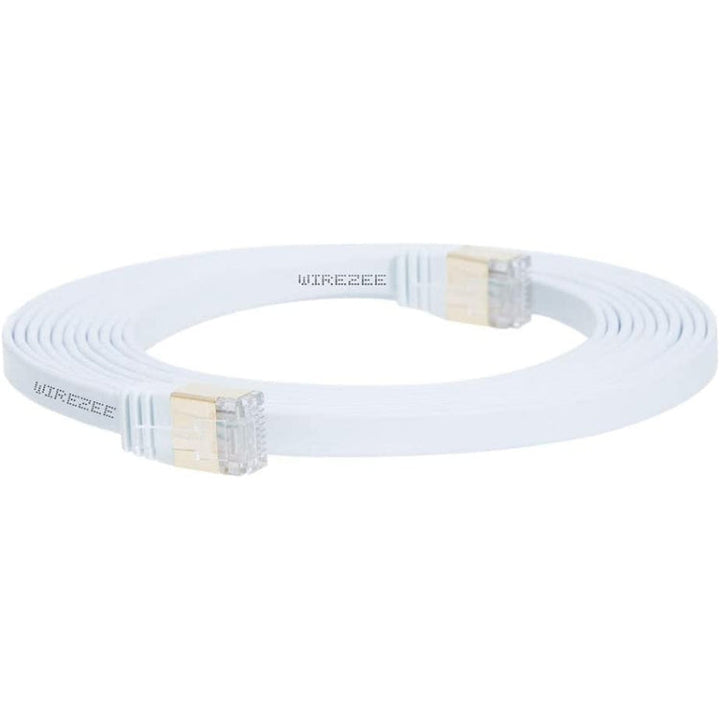Lisslune | Gold-plated Head CAT7 High-Speed 10Gbps Ultra-thin Flat Ethernet RJ45 Network LAN Cable (25m)