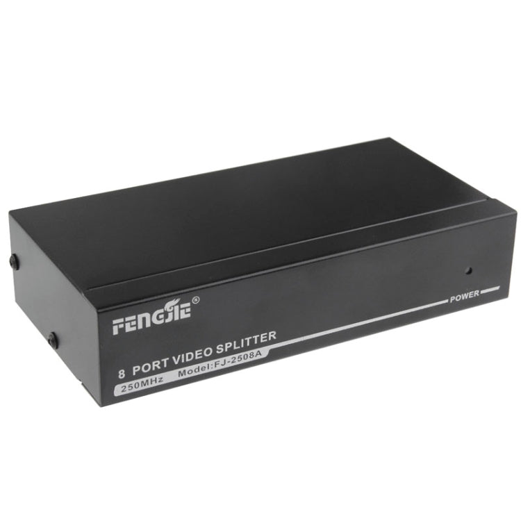 Lisslune | FJ-2508A 8-Port VGA Video Splitter High Resolution 1920 x 1440 Support 250MHz Video Bandwidth