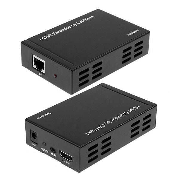 Lisslune | Full HD 1080P HDMI to Extender Sender + Receiver over a 100m CAT5E / CAT6 (TCP/IP)