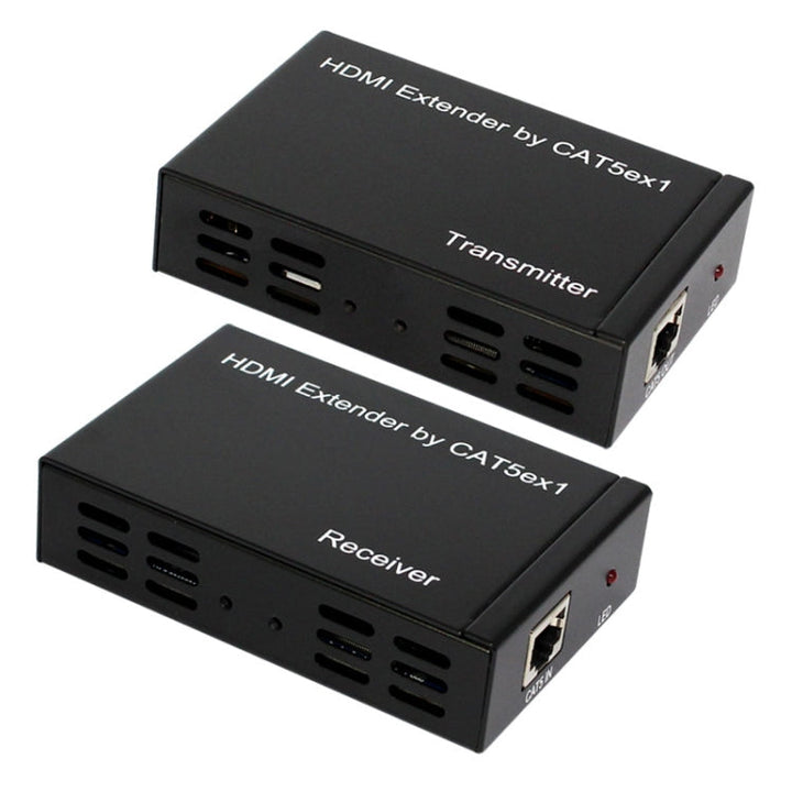 Lisslune | Full HD 1080P HDMI to Extender Sender + Receiver over a 100m CAT5E / CAT6 (TCP/IP)