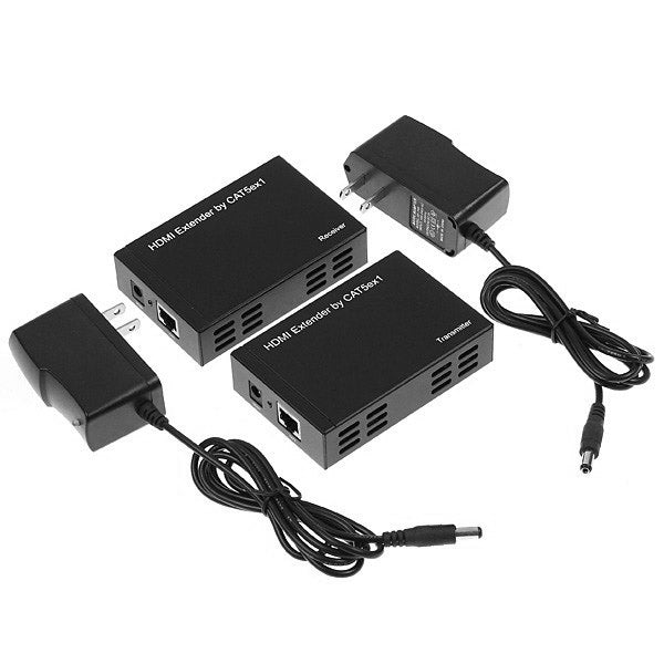 Lisslune | Full HD 1080P HDMI to Extender Sender + Receiver over a 100m CAT5E / CAT6 (TCP/IP)