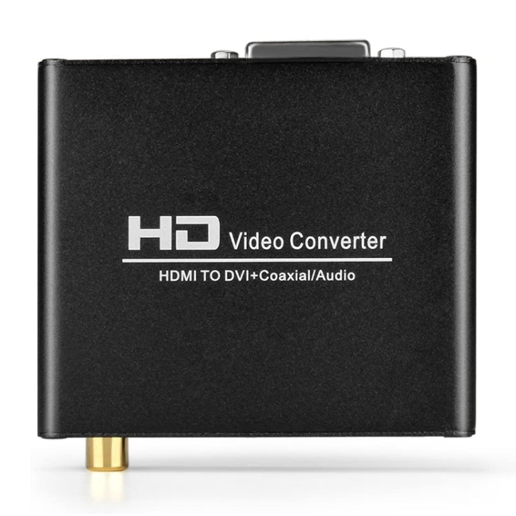 Lisslune | HDV-339 Full HD HDMI to DVI + Digital Coax / Analog Stereo Audio Converter Adapter (Black)