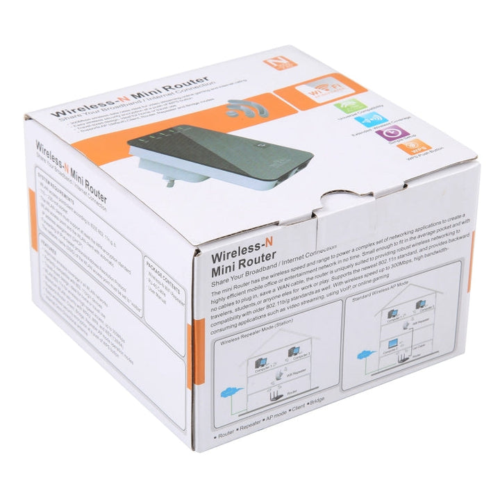 Lisslune | 300Mbps Wireless-N Mini Router, support AP / Client / Router / Bridge / Repeater operation modes, signal random delivery
