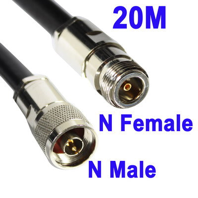 Lisslune | N Female to N Male WiFi extension cable, Cable length: 20M
