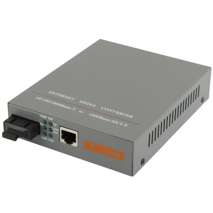 Lisslune | 10/100/1000M Single Mode Gigabit Adaptable Optical Transceiver (HTB-GS-03)