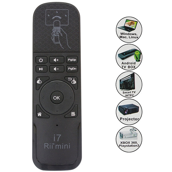 Lisslune | Rii i7 Mini Wireless Air Mouse Keyboard Remote Control for HTPC / Android TV Box / Xbox360