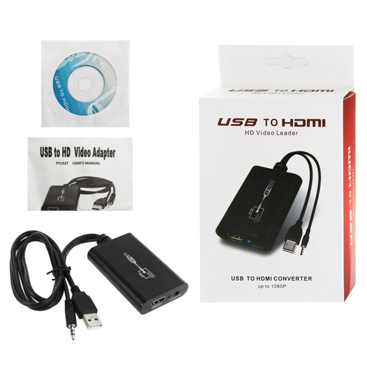 Lisslune | USB 2.0 to HDMI HD Video Leader Converter for HDTV, supports Full HD 1080P