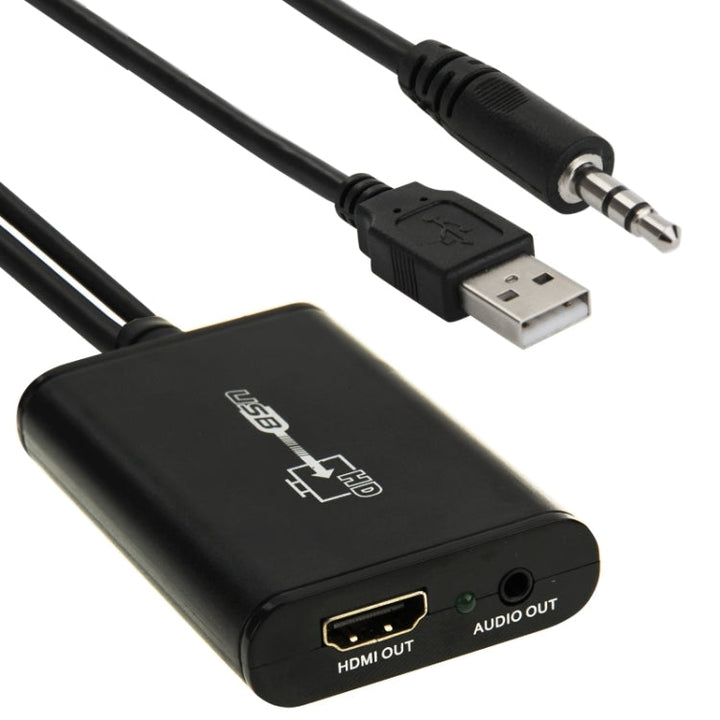 Lisslune | USB 2.0 to HDMI HD Video Leader Converter for HDTV, supports Full HD 1080P