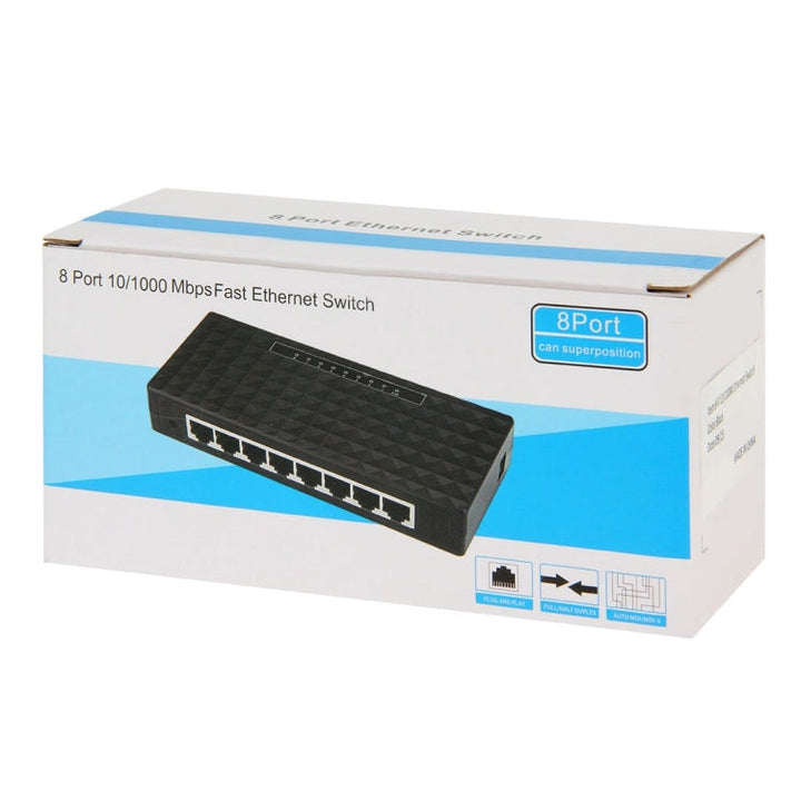 Lisslune | 8-Port 10/100/1000Mbps Ethernet Desktop Switch