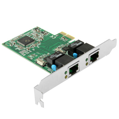 Lisslune | PCI-Express Dual Gigabit Ethernet Controller Card Adapter 2 Port RJ45 10/100/1000 BASE-T (IO-PCE8111-2GLAN)