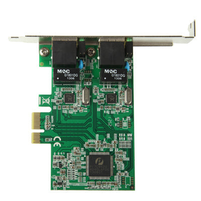 Lisslune | PCI-Express Dual Gigabit Ethernet Controller Card Adapter 2 Port RJ45 10/100/1000 BASE-T (IO-PCE8111-2GLAN)