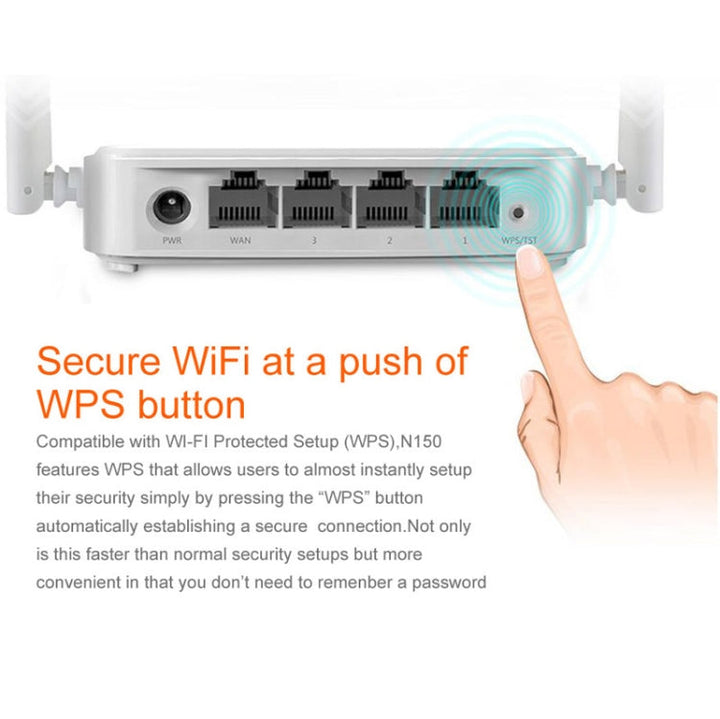 Lisslune | Tenda N301 Wireless N300 Easy Setup Router Speed Up to 300Mbps