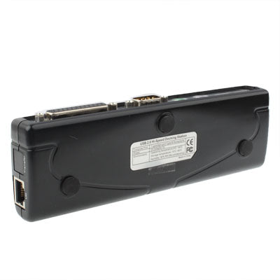 Lisslune | Hi-speed USB 2.0 Docking Station with 8 Ports (2xUSB 2.0 + PS2 Mouse + PS2 Keyboard + RS232 + DB25 + LAN + Upstream), Black