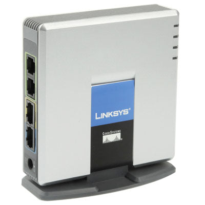 Lisslune | Unlocked LINKSYS SPA2102 VOIP PSTN telephone adapter with 2x FXS + WAN port