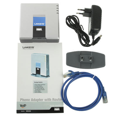 Lisslune | Unlocked LINKSYS SPA2102 VOIP PSTN telephone adapter with 2x FXS + WAN port