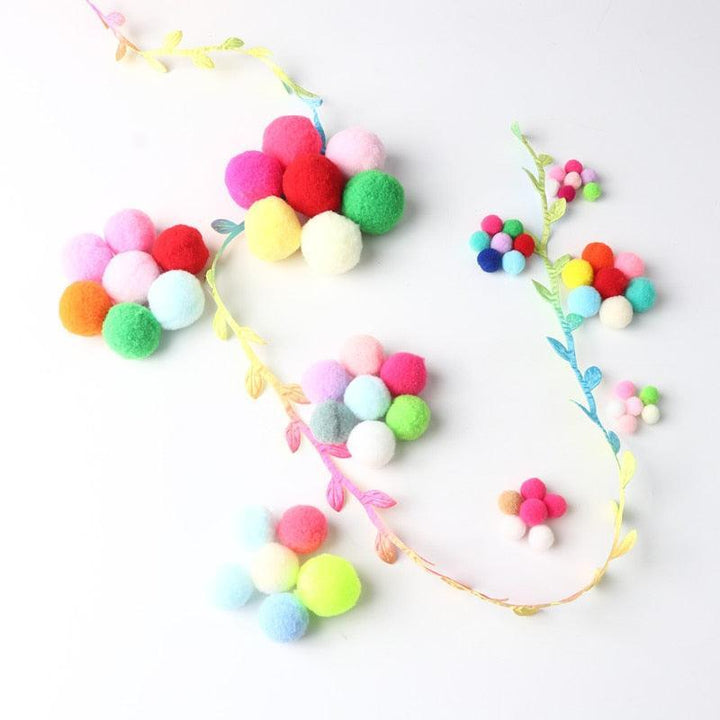 Lisslune | Colorful Spandex Pompom Craft Kit for Creative Projects