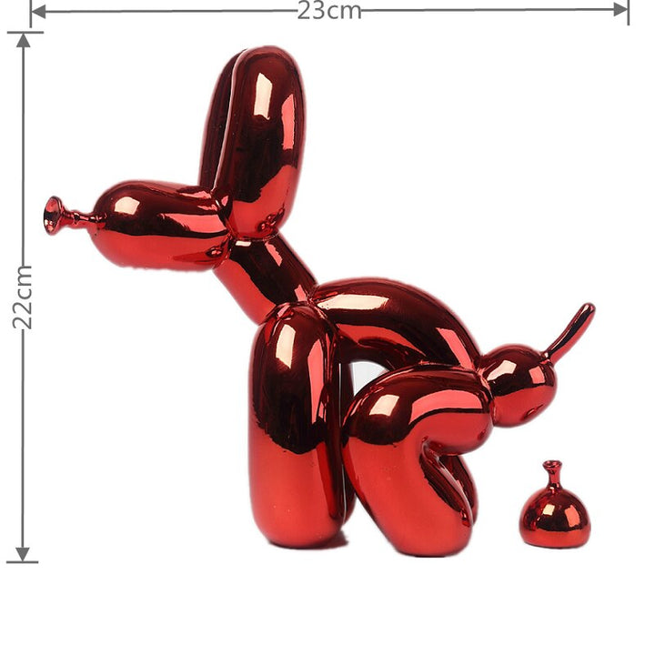 Lisslune | Balloon Dog Sculpture, Balloon Art Statue, Mini Collectible Figurine, Home Decoration, Resin Figure, Desk Accessories, Room Decoration
