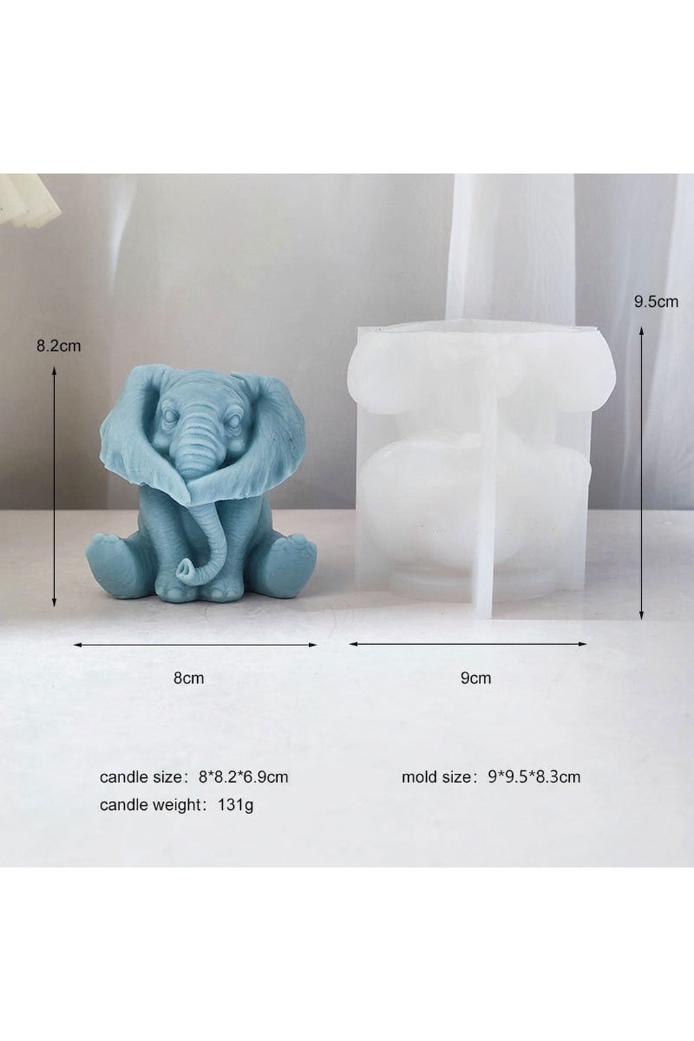 Lisslune | Elephant Candle Shape