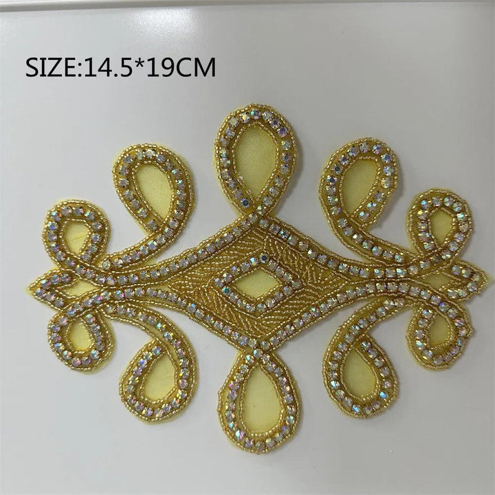Lisslune | Shining Silver Rhinestone Flower Appliqué: Elegant Fashion Upgrade Accessory