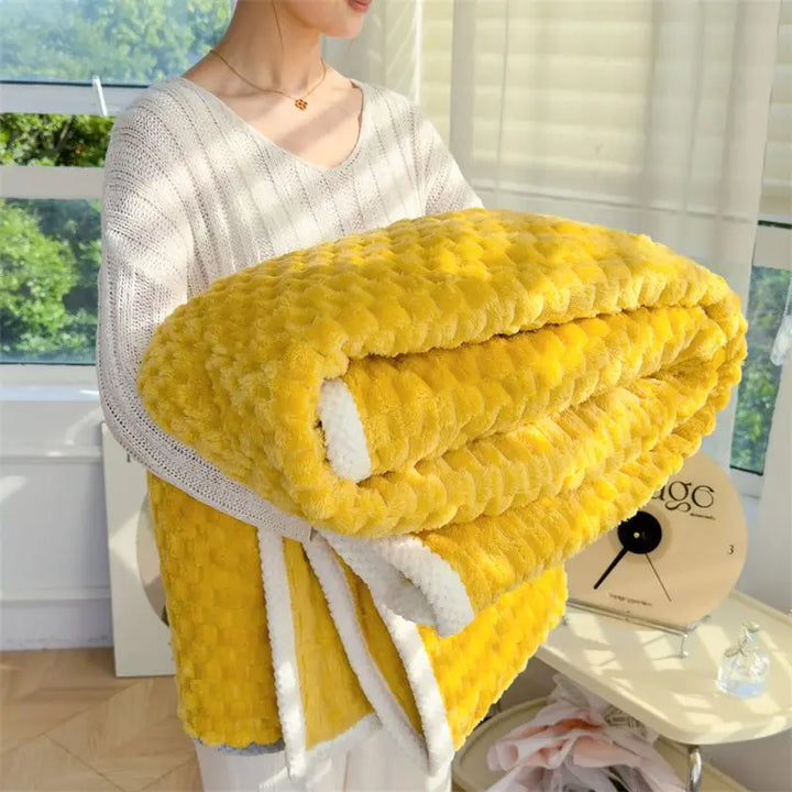 Rynx Velvet Coral Velour Small Blanket Single Room Climate Blanket Rabbit Velour Blanket Office Nap Blanket