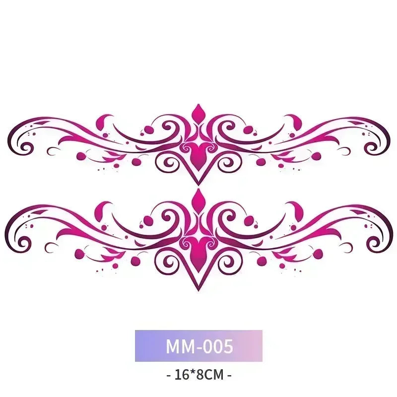 Rynx | 6-Piece Waterproof Tattoo Sticker Set Long-lasting Artificial Tattoo Girls 3D Artificial Sex Womb Tattoo for Women Temporary Abdomen섹스타투스티커 Product