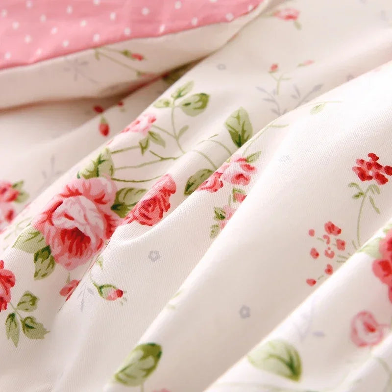 Rynx 2 Piece Cotton Printed Pillowcase Ruffle Garden Body Pillowcase Bed Pillow Covers Rustic Dobby Pillowcase Pillow Covers
