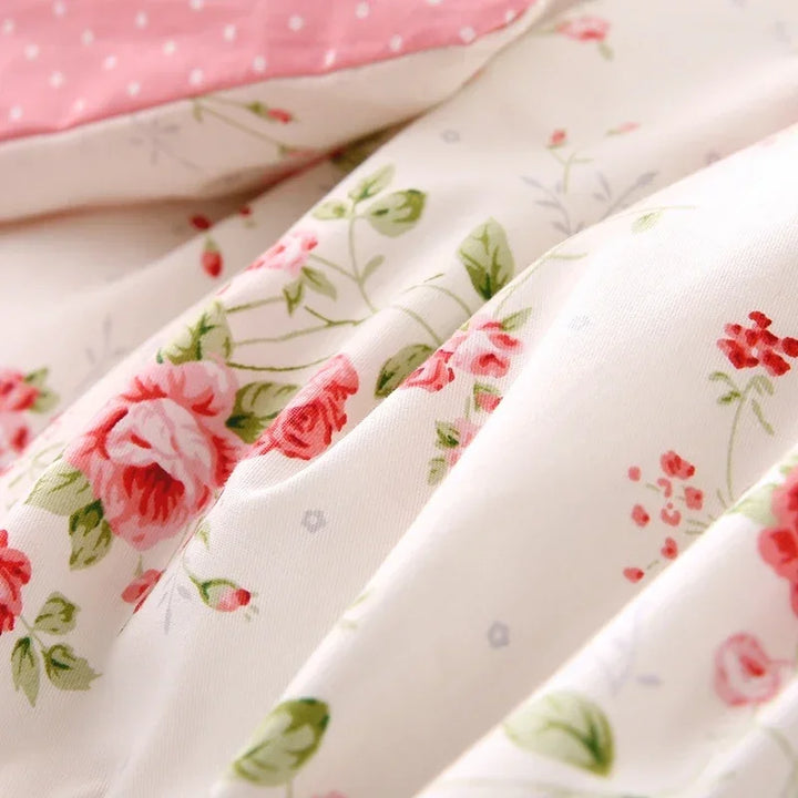 Rynx 2 Piece Cotton Printed Pillowcase Ruffle Garden Body Pillowcase Bed Pillow Covers Rustic Dobby Pillowcase Pillow Covers