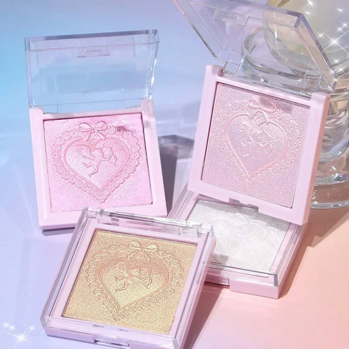 Rynx | Fairy Pink Highlighter Fine Flash Party Supernatural White Contour Highlight Palette Monochrome Highlights Powder Cosmetics