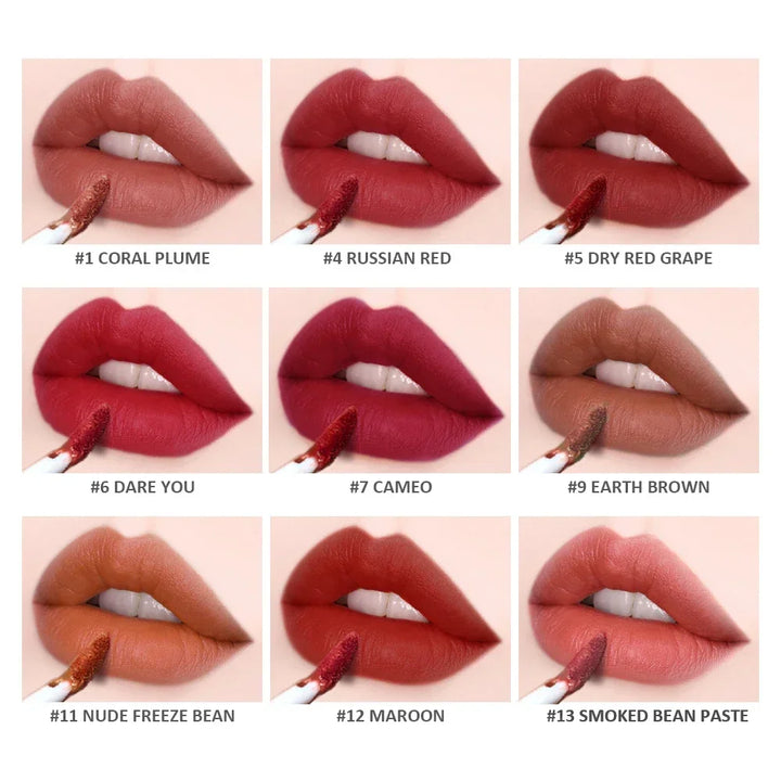 Rynx | Nudes Lip Gloss Waterproof Liquid Matte Lipstick Long-lasting 4g Quick-drying Red Lip Gloss Cosmetics Sexy Matte Velvet Lipstick