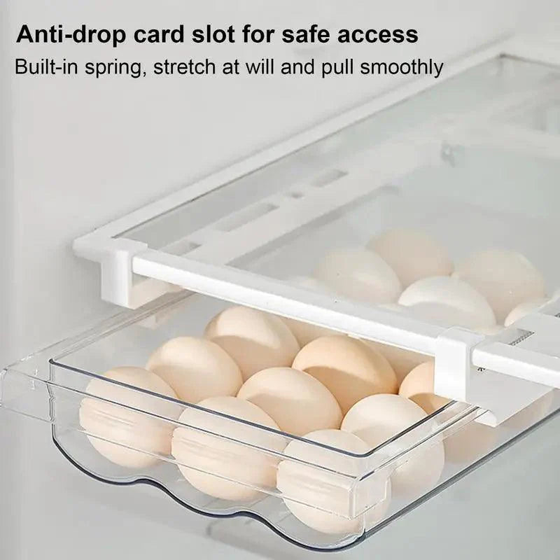 Lisslune | Refrigerator Egg Storage Organizer - Efficient Space-Saving Drawer for Eggs and More