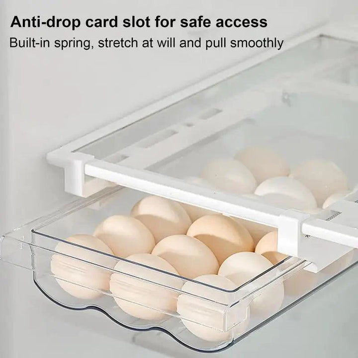 Lisslune | Refrigerator Egg Storage Organizer - Efficient Space-Saving Drawer for Eggs and More