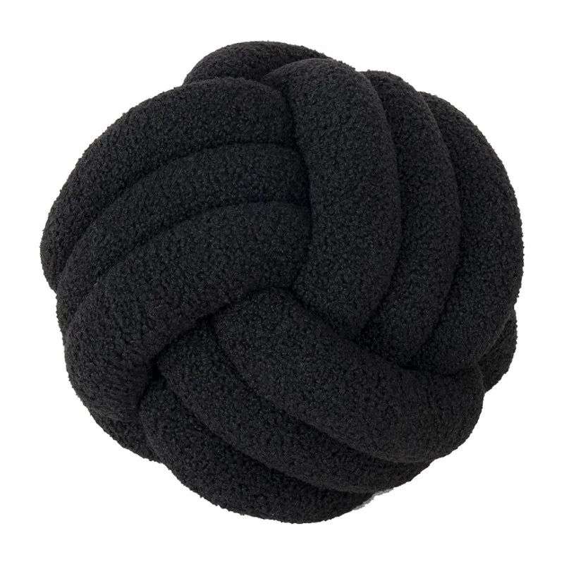 Lisslune | Throw Pillow - Cozy - Hand-knotted Ball - Sheepskin