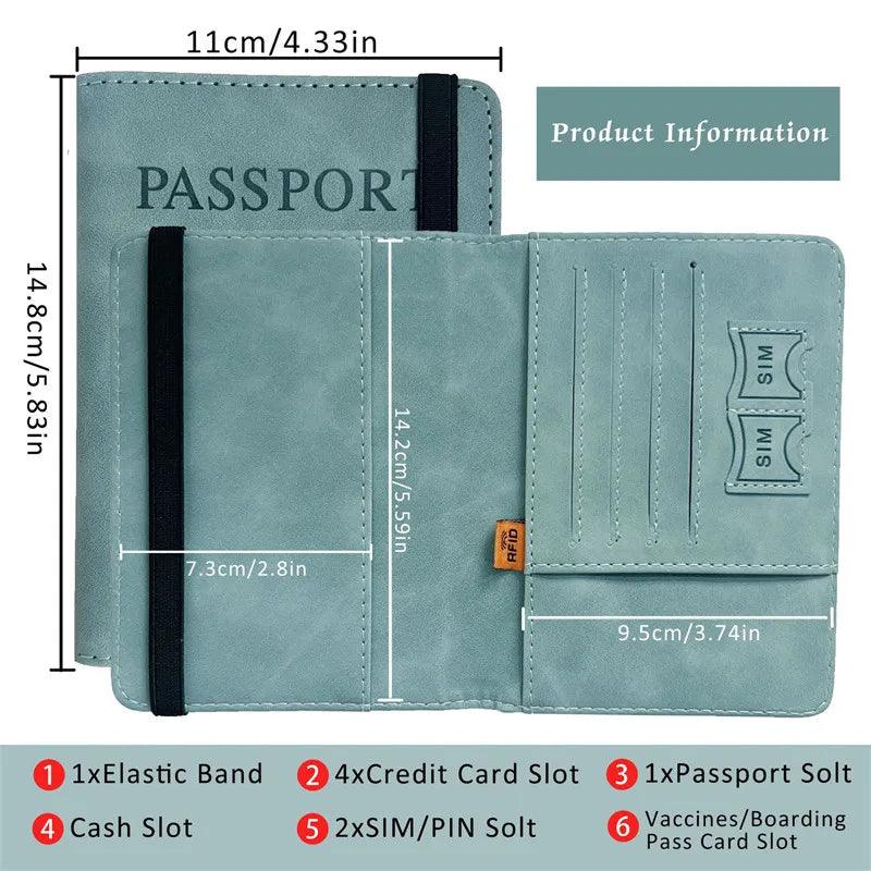 Lisslune | Stylish Genuine Leather RFID Passport Holder for Trendy Travelers