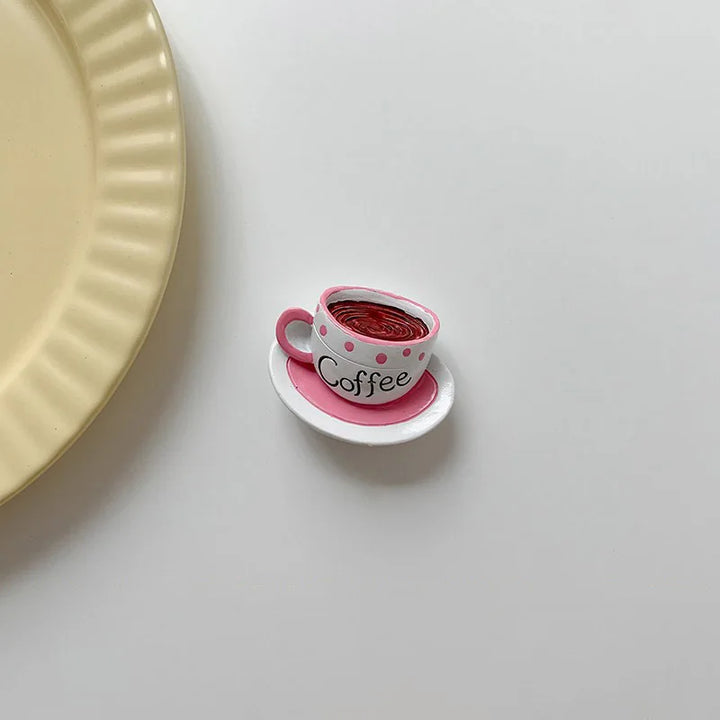 Rynx | 3D Simulation Food Style Refrigerator Magnets Pink Heart Egg Croissant Magnetic Decorative Stickers for the Refrigerator