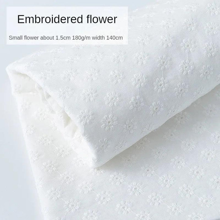 Lisslune | Elegant 100% Cotton White Lace Material