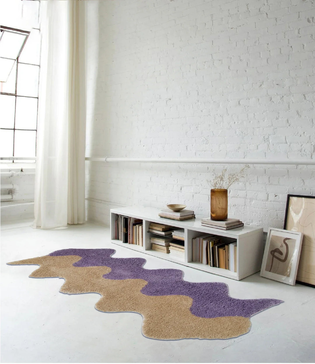 Rynx | Long irregular fluffy tufted rug room bed mat doormat non-slip bathroom rug entrance rug mats kitchen door mats
