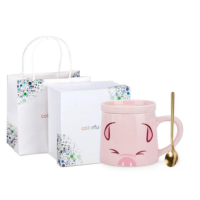 Lisslune | Beautiful cat-inspired ceramic mug set with matching spoon and lid