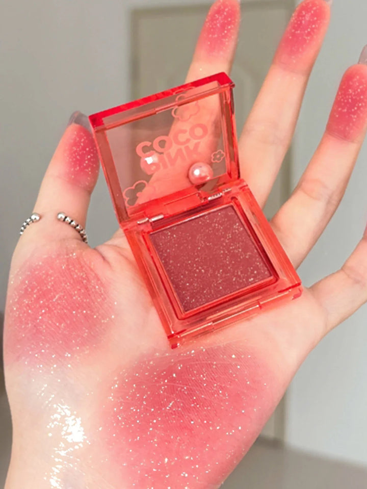 Rynx | fine shimmer soft mist tipsy pink solid natural fine shimmer eyeshadow blush a palette for multiple applications