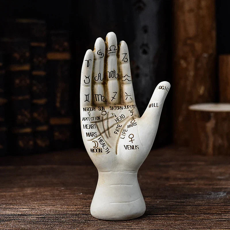 Lisslune | Zodiac Symbols Mystic Palmistry Hand Sculpture