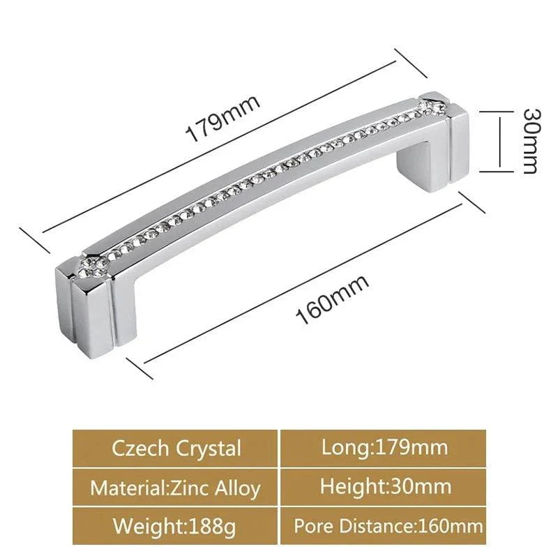 Lisslune | Luxurious Gold and Crystal Cabinet Handles - Exquisite Design and Lasting Quality