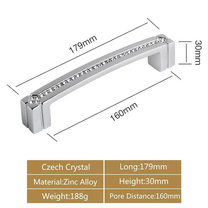 Lisslune | Luxurious Gold and Crystal Cabinet Handles - Exquisite Design and Lasting Quality