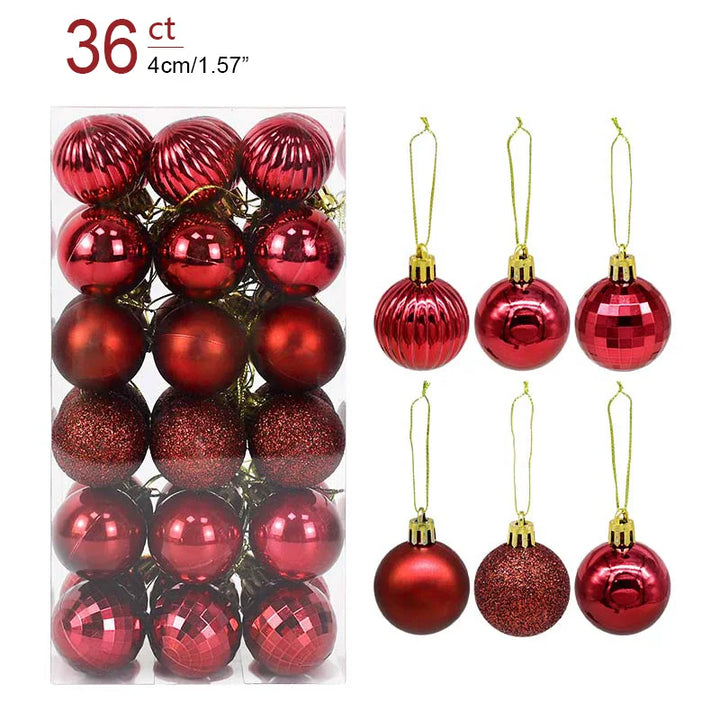 Rynx 1box Christmas balls Christmas tree decoration ball Xmas hanging tree ornament home party decor New Year gift Noel Navidad