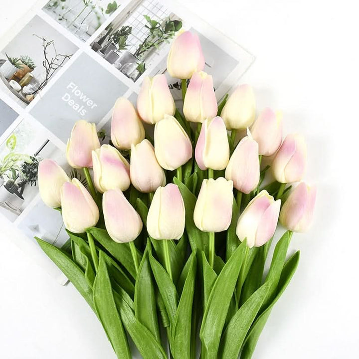 Lisslune | Artificial Tulip Bouquet with Realistic Lifelike Flowers