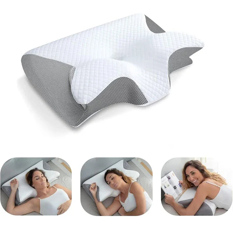 Lisslune | 2-in-1 Memory Foam Cervical Pillow with Ergonomic Contour Design – RestAlign