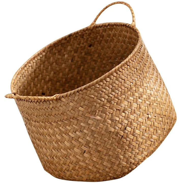 Lisslune | Rustic Sea Grass Desk Organizer and Storage Basket for Home Decor