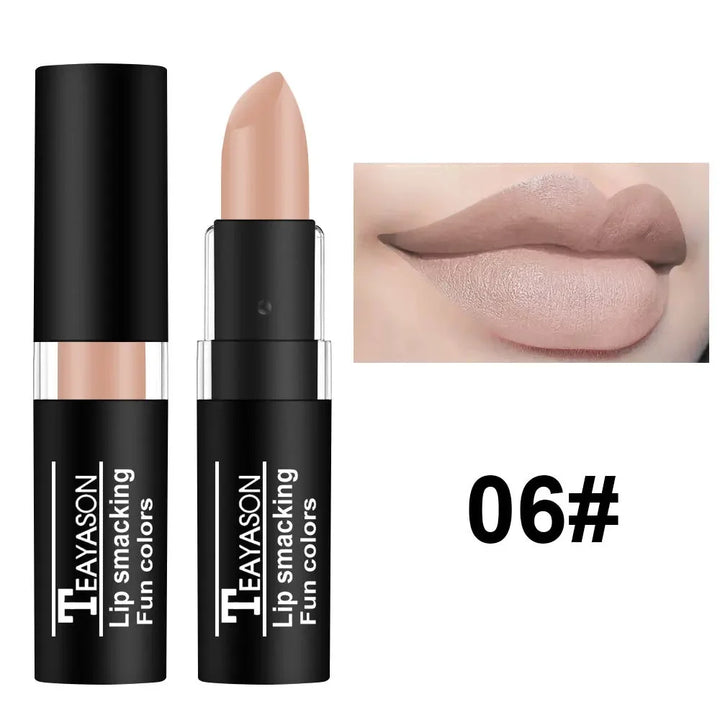 Rynx | 12 Colors Matte Nude Lipsticks Waterproof Black Blue Velvet Lipstick Long-lasting Sexy Vampire Red Halloween Party Makeup Lipsticks