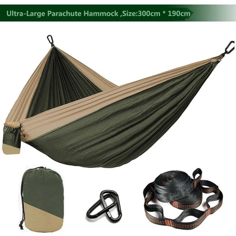 Lisslune | Zowee Ultimate Adventure Hammock Set with Tree Straps & Heavy Carabiners | Ultra-Durable Parachute Nylon