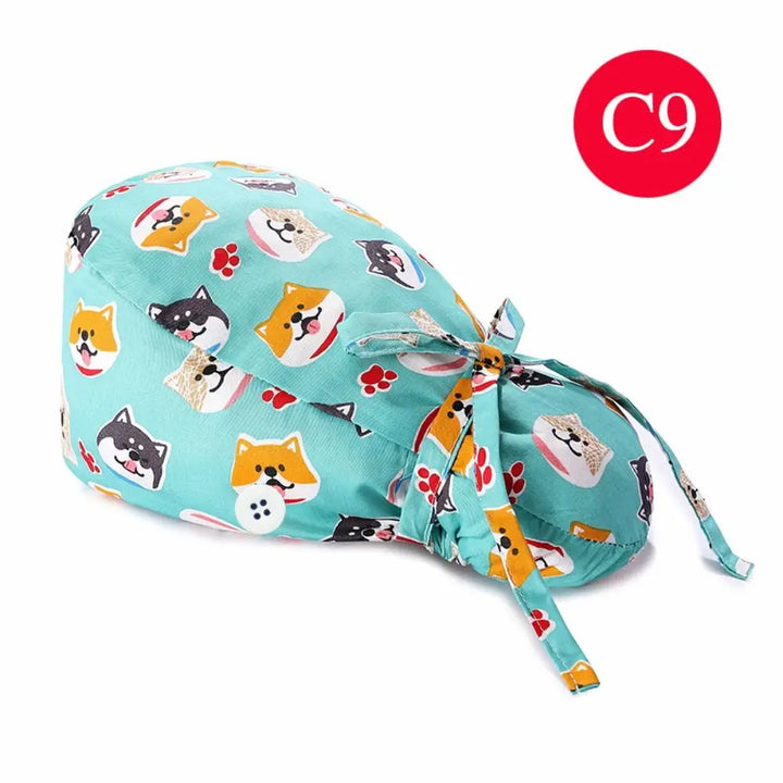 Lisslune | Adjustable surgical cap with ponytail holder and buttons
