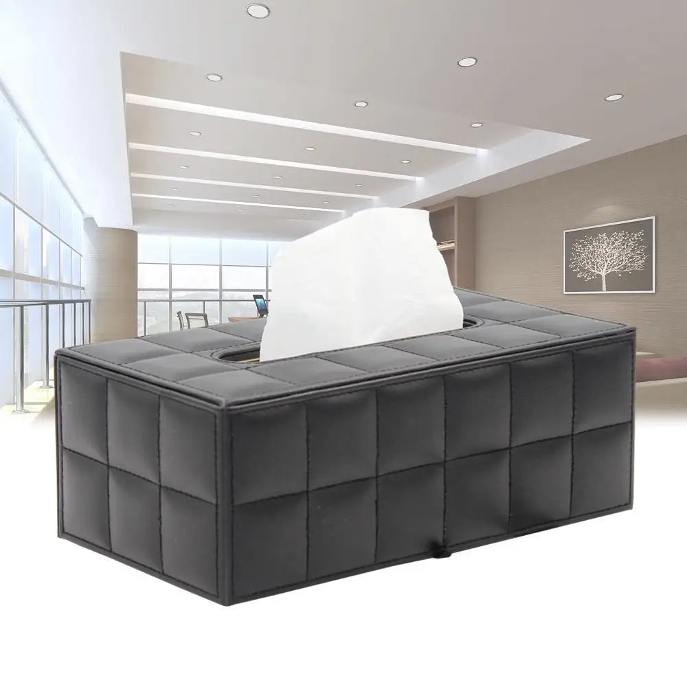 Lisslune | Modern Tissue Box Holder Square, Napkin Holder Pump Paper Case Dispenser, Facial Tissue Box Cover for Home Bathroom Office Desk